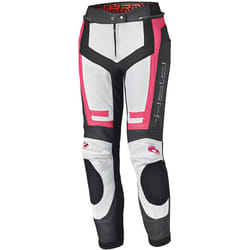 Held Rocket 3.0 Pantaloni di pelle moto da donna, nero-bianco-rosa, dimensione 40 per donne