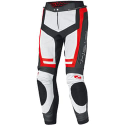 Held Rocket 3.0 Pantaloni in pelle moto, bianco-rosso, dimensione 62 per uomo