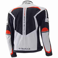 Held Zelda Giacca tessile moto, grigio-rosso, dimensione S per uomo