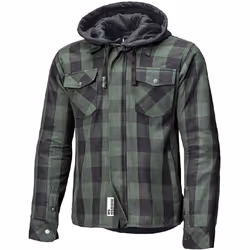 Held Lumberjack II Giacca tessile motociclistica, nero-verde, dimensione L per uomo