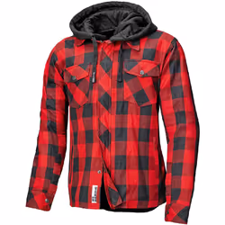 Held Lumberjack II Giacca tessile motociclistica, nero-rosso, dimensione L per uomo