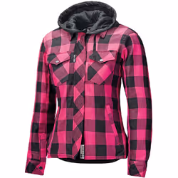 Held Lumberjack II Giacca tessile da donna, nero-rosa, dimensione XL per donne