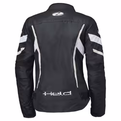 Held Baxley Top impermeabile Giacca tessile moto da donna, nero-bianco, dimensione 2XL per donne
