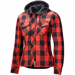 Held Lumberjack II Giacca tessile da donna, nero-rosso, dimensione 2XL per donne