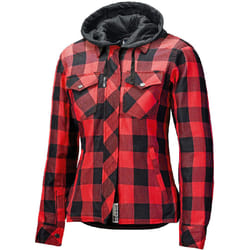 Held Lumberjack II Giacca tessile da donna, nero-rosso, dimensione 2XL per donne