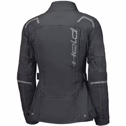 Held 4-Touring II impermeabile Giacca tessile moto da donna, nero-grigio, dimensione XL per donne