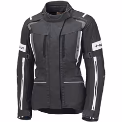 Held 4-Touring II impermeabile Giacca tessile moto da donna, nero-bianco, dimensione 4XL per donne