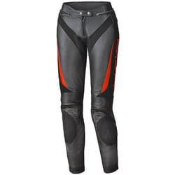Held Lane II Pantaloni donna in pelle moto, nero-rosso, dimensione 38 per donne