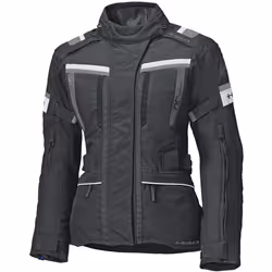 Held Tourino Top impermeabile Giacca tessile moto da donna, nero-grigio, dimensione L per donne