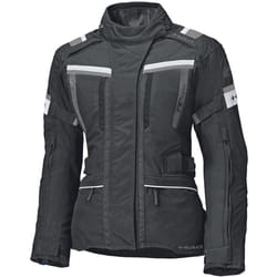 Held Tourino Top impermeabile Giacca tessile moto da donna, nero-grigio, dimensione L per donne