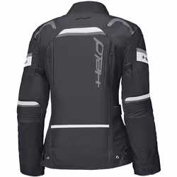 Held Tourino Top impermeabile Giacca tessile moto da donna, nero-grigio, dimensione L per donne