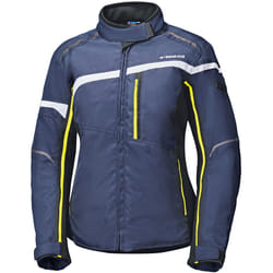 Held Silara impermeabile Giacca tessile moto da donna, blu-giallo, dimensione M per donne