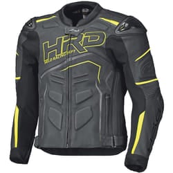 Held Safer II Giubbotto moto in pelle, nero-giallo, dimensione 48 per uomo