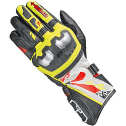 Held Akira RR Guanti da moto, nero-giallo, dimensione M L per uomo