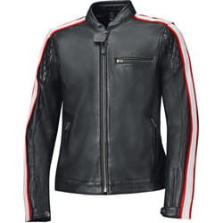 Held Brixham Giacca di pelle da moto, nero-bianco-rosso, dimensione 54 per uomo