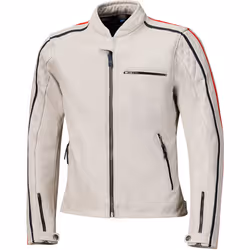 Held Brixham Giacca di pelle da moto, nero-bianco-rosso, dimensione 50 per uomo - Vista aggiuntiva 2