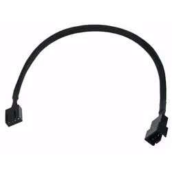 Phobya 30cm 4Pin PWM, 0,3 m, 4-pin PWM, 4-pin PWM, Maschio, Femmina, Nero