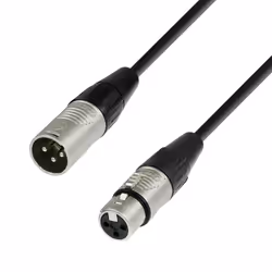 adam hall K4MMF0750, XLR, Femmina, XLR, Maschio, 7,5 m, Nero