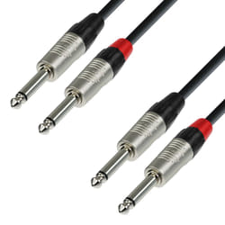 adam hall K4 TPP 0600 cavo audio 6 m 2 x 6.35mm TRS Nero, Argento