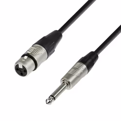 adam hall K4 MFP 0150, 6.35mm, Maschio, XLR (3-pin), Femmina, 1,5 m, Nero, Argento