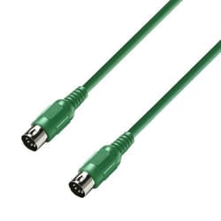 adam hall K3 MIDI 0300 GRN cavo audio 3 m DIN (5-pin) Verde