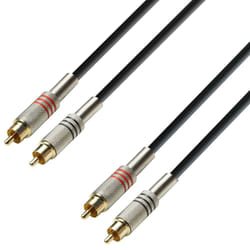 adam hall K3TCC0300 cavo audio 3 m 2 x RCA Nero