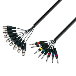 adam hall K3L8FV0300 cavo audio 3 m 6.35mm XLR Nero