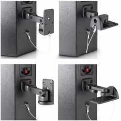adam hall SUWMB10B supporto da parete per casse acustiche Soffitto, Parete Alluminio Nero - Vista aggiuntiva 4