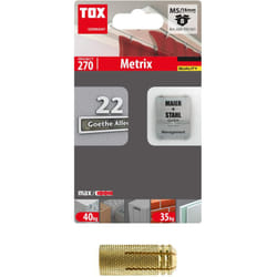 TOX - 026700021 Tassello ad espansione in Ottone Metrix M5x18 mm, 6 pz, 26700021, Dorato