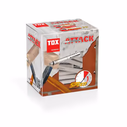TOX Attack, Kit di viti e tasselli a muro, Cemento, Metallo, Plastica, Grigio, 8 mm, 60 mm