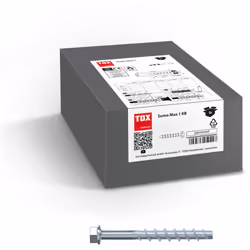 Gli ancoraggi a vite TOX Sumo Max 1 KB in acciaio zincato per carichi pesanti sono ideali per il fissaggio di ringhiere, staf ...