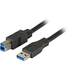 EFB Elektronik 1.8m USB 3.0 A/B cavo USB USB 3.2 Gen 1 (3.1 Gen 1) 1,8 m USB A USB B Nero