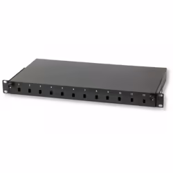 Techly I-CASE FO-12ST, ST, Nero, Acciaio, Montaggio a rack, 1U, 480 mm