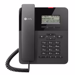 Unify OpenScape Desk Phone CP110, Telefono analogico, Cornetta cablata, Telefono con vivavoce, Nero