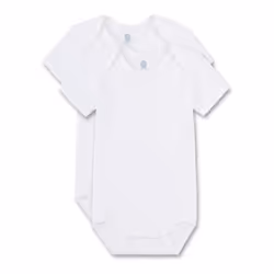Sanetta 321860-C10-SIZE 86, Body, Unisex, Monocromatico, Bianco, Manica corta, 86 cm