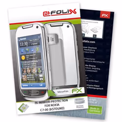 atFoliX FX-Mirror, Nokia C7-00 Astound, Nokia, Nokia C7-00 Astound, Scratch resistant, 1 pz