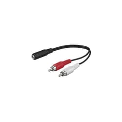 Goobay 50092 cavo audio 0,2 m 3.5mm 2 x RCA Nero, Rosso, Bianco