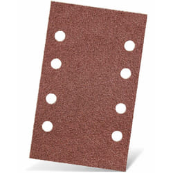 Menzer - Red Carte abrasive velcrate, 133 x 80 mm, 8 fori, p. Levigatrici orbitali, Corindone normale (50 Pz.) G120
