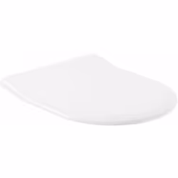 Sedile WC con copriwater colore bianco materiale duroplast versione particolarmente sottile cerniere in acciaio inox facile r ...