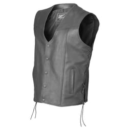 Büse Gilet in pelle, nero, dimensione XL per uomo