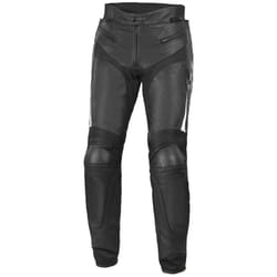 Büse Dervio Pantaloni in pelle moto, nero-bianco, dimensione 54 per uomo