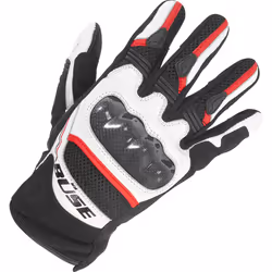 Büse Safe Ride Guanti, nero-bianco-rosso, dimensione 5XL per uomo