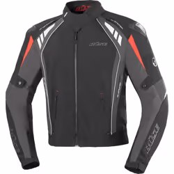 Büse B.Racing Pro Giacca moto in tessuto, nero-rosso, dimensione XL per uomo