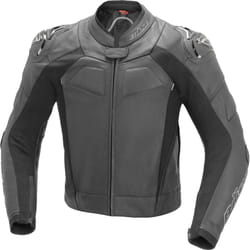Büse Assen Giubbotto moto in pelle, nero, dimensione 56 per uomo