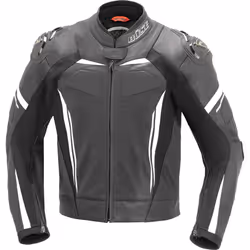 Büse Imola Giacca in pelle per moto, nero-bianco, dimensione 26 per uomo