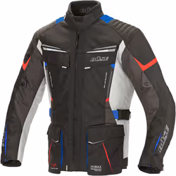 Büse Lago Pro Giacca tessile moto, nero-rosso-blu, dimensione XL per uomo