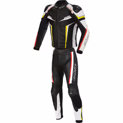 Büse Mille Abito in pelle moto a due pezzi, nero-rosso-giallo, dimensione 52 per uomo - Vista aggiuntiva 2