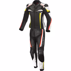 Büse Mille Abito in pelle da moto da donna a due pezzi, nero-rosso-giallo, dimensione 36 per donne - Vista aggiuntiva 2