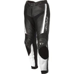 Büse Mille Pantaloni in pelle da moto da donna, nero-bianco, dimensione 36 per donne