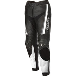 Büse Mille Pantaloni in pelle da moto da donna, nero-bianco, dimensione 40 per donne